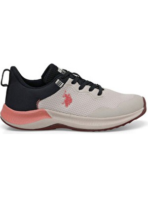 U.S. Polo Assn. Kadın Koşu Ayakkabısı Florın Wmn 4fx Pudra Renk Nefes Alabilir Yapı ile Konforlu