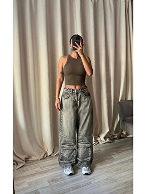 Özel Tasarım Baggy Denim Jean Pantolon