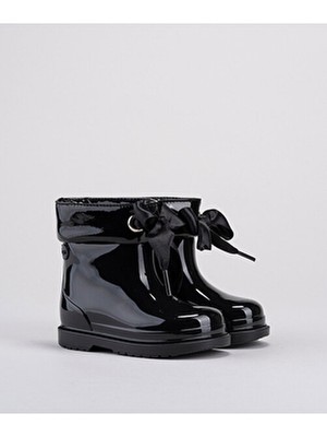 Igor Bimbi Lazo Kız Çocuk Siyah Yağmur Çizmesi Plastik Malzeme ile Rahat Taban ve Kaymaz Özellik