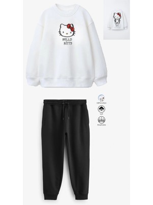 Hellokitty  Baskılı Mevsimlik ( 3iplik,şardonsuz)  Kumaş Sweat/pantolon  Ikili  Takım