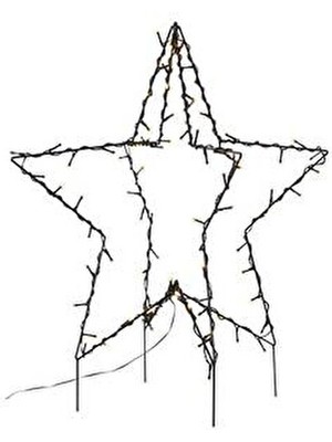 411164 "foldy" Siyah Çelik 90 Ledli Yere Çivili Yılbaşı Ağacı 55CM Yüksekliğinde 60CM Çapında