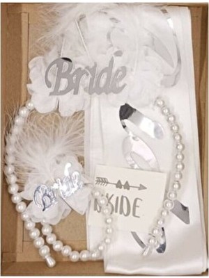 -Butık 4'lü Bride To Be Set, Bekarlığa Veda Set, Taç ve Bileklik Seti