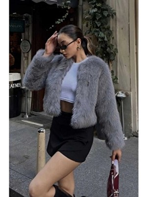Moda Durağı Yakasız Ithal Kaliteli Kürk
