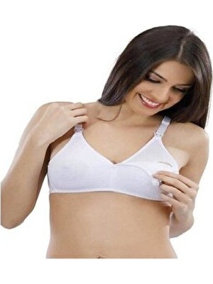 Kadın Penye Pamuklu Kolay Açılabilir Kancalı Emzirme Sütyeni