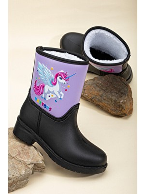 Garantili Prenses Su ve Soğuk Geçirmez Kız Çocuk Kar Botu ve Çizme