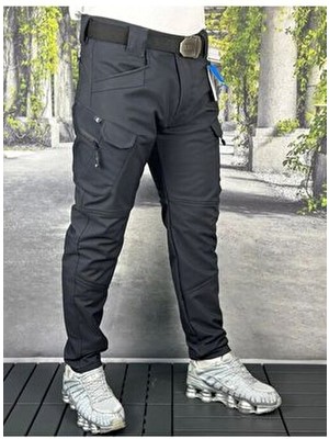 Unısex Soft Shell Su Dayanıklı ve Rüzgar Geçirmez Içi Polarlı Kışlık Taktik Pantolon