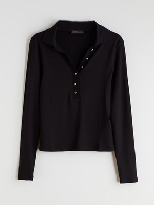 Lc Waikiki Yeni Sezon Polo Yaka Modal Karışımlı Kadın Tişört