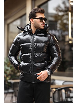 Erkek Parlak  Şişme Mont Su ve Rüzgar Geçirmez Ürün