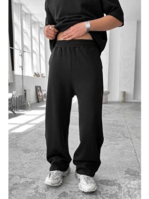 Siyah Cozy Premium Basic Baggy Eşofman
