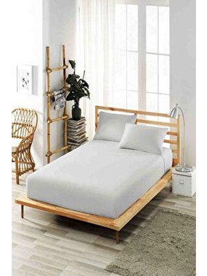 Ely Parker Lastikli Çarşaf Takımı Gri Pamuklu Yastık Kılıflı 150 x 200 cm Çift Kişilik veya Tek Kişilik