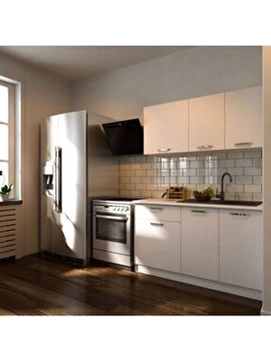 Eftalya Hazır Mutfak Dolabı 140 cm - Tezgah Dahil Değil - Beyaz