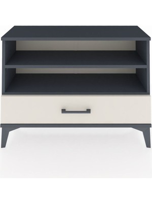 Arges Şifonyer 2 Raflı Tek Çekmeceli 88X30X64 Antrasit-Aytaşı