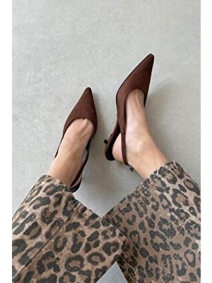 Cuesta Kadın Topuklu Süet Ayakkabı Kahve