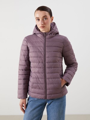 Lc Waikiki Yeni Sezon Kadın Kapüşonlu Düz Şişme Mont