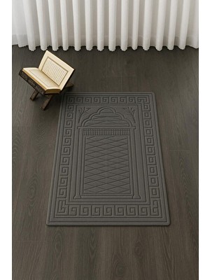 Seccade Diz Ağrıtmayan Kadife Kaymaz Taban Kabartmalı, Işlemeli, Özel Yumuşak Taban %100 Pamuk