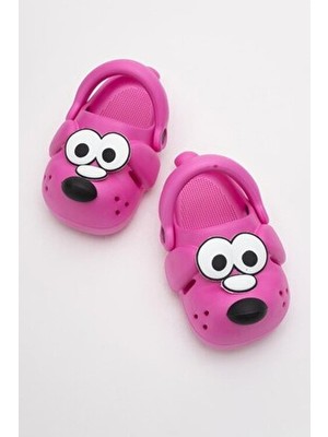 İncim Doggy Fuşya Renkli Unisex Çocuk Terlik & Sandalet Su Geçirmez Eva Malzemeden Yaz Kullanımı