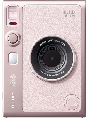 Fujifilm Instax Mini Evo Gentle Rose Pembe Filmli Fotoğraf Makinesi 28mm Lens ile Şık Tasarım