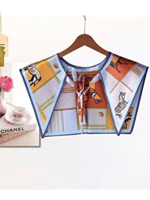 Sanatsal Stil At Desenli Modern Kadın Omuz Şalı