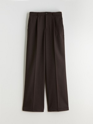 Lc Waikiki Yeni Sezon Loose Fit Çizgili Kadın Pileli Pantolon