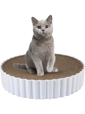 Kedi Tırmalama Yatağı, Aşınmaya Dayanıklı Yuvarlak Oluklu Kağıt