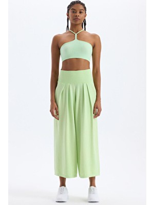 Cepli Culotte Pantolon Buz Yeşili