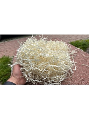 Krem Kırpık Kağıt 500 gr | Z Zigzag Kutu Dolgu ve Süsleme Kağıdı | Hediye Kutusu Için Uygun