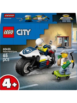 City Polis Motosikleti Takibi Yapı Oyuncağı 60455