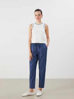 Lc Waikiki Yeni Sezon Beli Lastikli Straight Fit Kadın Jean Pantolon