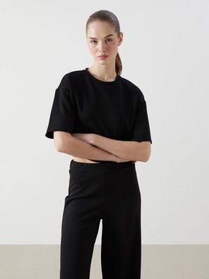 Lc Waikiki Yeni Sezon Bisiklet Yaka Kadın Crop
