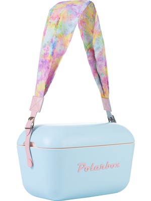 Prinkstyle Tie Die Pink Kayışlı Mavi Pembe Soğuk ve Sıcak Tutucu Thermo Çanta 20 Lt