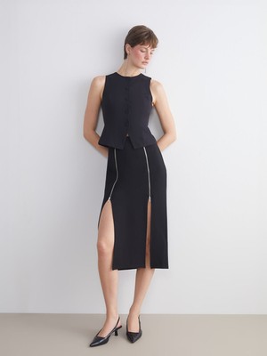 Lc Waikiki Yeni Sezon Dar Fit A Kesim Yırtmaçlı Etek