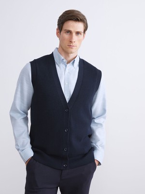 Lc Waikiki Yeni Sezon Standart Kalıp V Yaka Erkek Triko Yelek