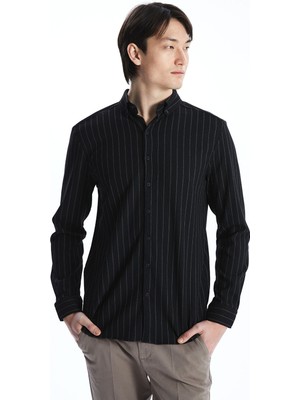 Lc Waikiki Yeni Sezon Slim Fit Uzun Kollu Çizgili Erkek Gömlek