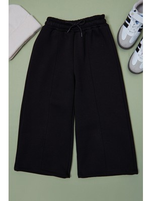 3 Iplik Çima Dikişli Kız Çocuk Palazzo Eşofman Altı