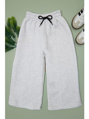 3 Iplik Çima Dikişli Kız Çocuk Palazzo Eşofman Altı