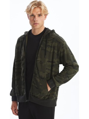 Lc Waikiki Yeni Sezon Kapüşonlu Uzun Kollu Erkek Fermuarlı Sweatshirt