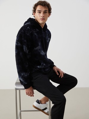 Lc Waikiki Yeni Sezon Uzun Kollu Baskılı Pelüş Erkek Hoodie