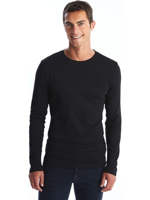 Lc Waikiki Yeni Sezon Bisiklet Yaka Uzun Kollu Penye Erkek Tişört