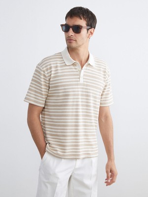 Lc Waikiki Yeni Sezon Polo Yaka Çizgili Erkek Tişört