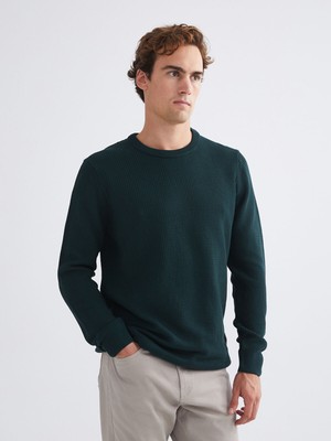 Lc Waikiki Yeni Sezon Bisiklet Yaka Kareli Erkek Triko Kazak