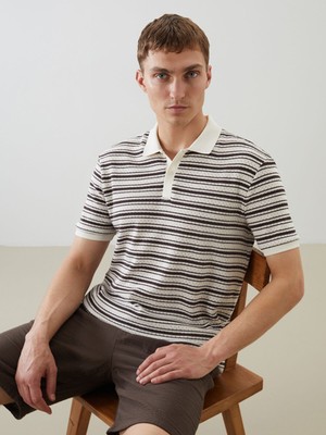 Lc Waikiki Yeni Sezon Polo Yaka Çizgili Erkek Tişört