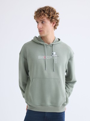 Lc Waikiki Yeni Sezon Uzun Kollu Snoopy Baskılı Erkek Hoodie