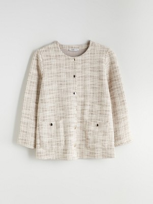 Lc Waikiki Yeni Sezon Bisiklet Yaka Ekose Kadın Hırka