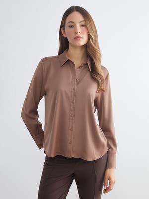 Lc Waikiki Yeni Sezon Oversize Saten Kadın Gömlek
