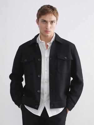 Lc Waikiki Yeni Sezon Regular Fit Uzun Kollu Kaşe Erkek Gömlek Ceket
