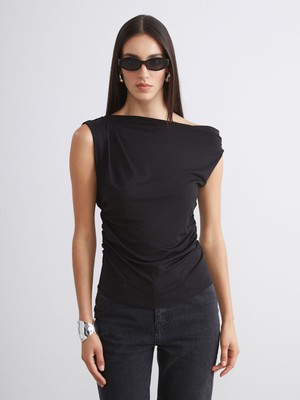 Lc Waikiki Yeni Sezon Kayık Yaka Büzgülü Bluz