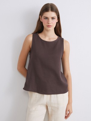 Lc Waikiki Yeni Sezon Bisiklet Yaka Dokulu Müslin Bluz