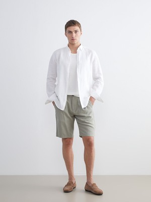 Lc Waikiki Yeni Sezon Standart Kalıp Keten Karışımlı Erkek Şort