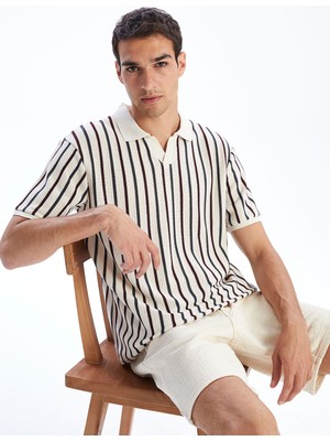 Lc Waikiki Yeni Sezon Polo Yaka Çizgili Penye Erkek Tişört