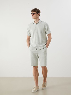 Lc Waikiki Yeni Sezon Standart Kalıp Keten Görünümlü Erkek Şort